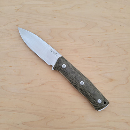 LionSTEEL B35 Fixed Blade - Green Micarta