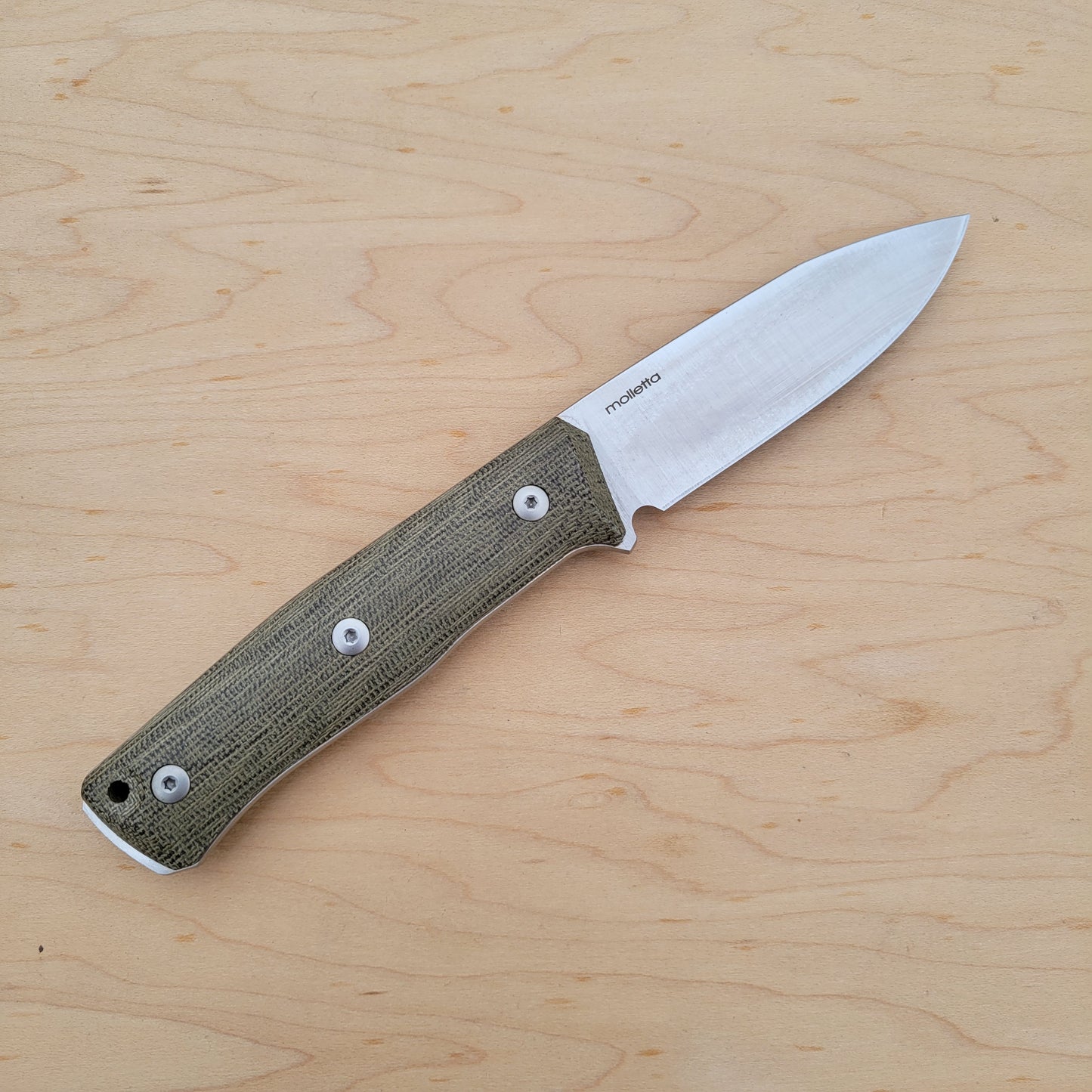 LionSTEEL B35 Fixed Blade - Green Micarta
