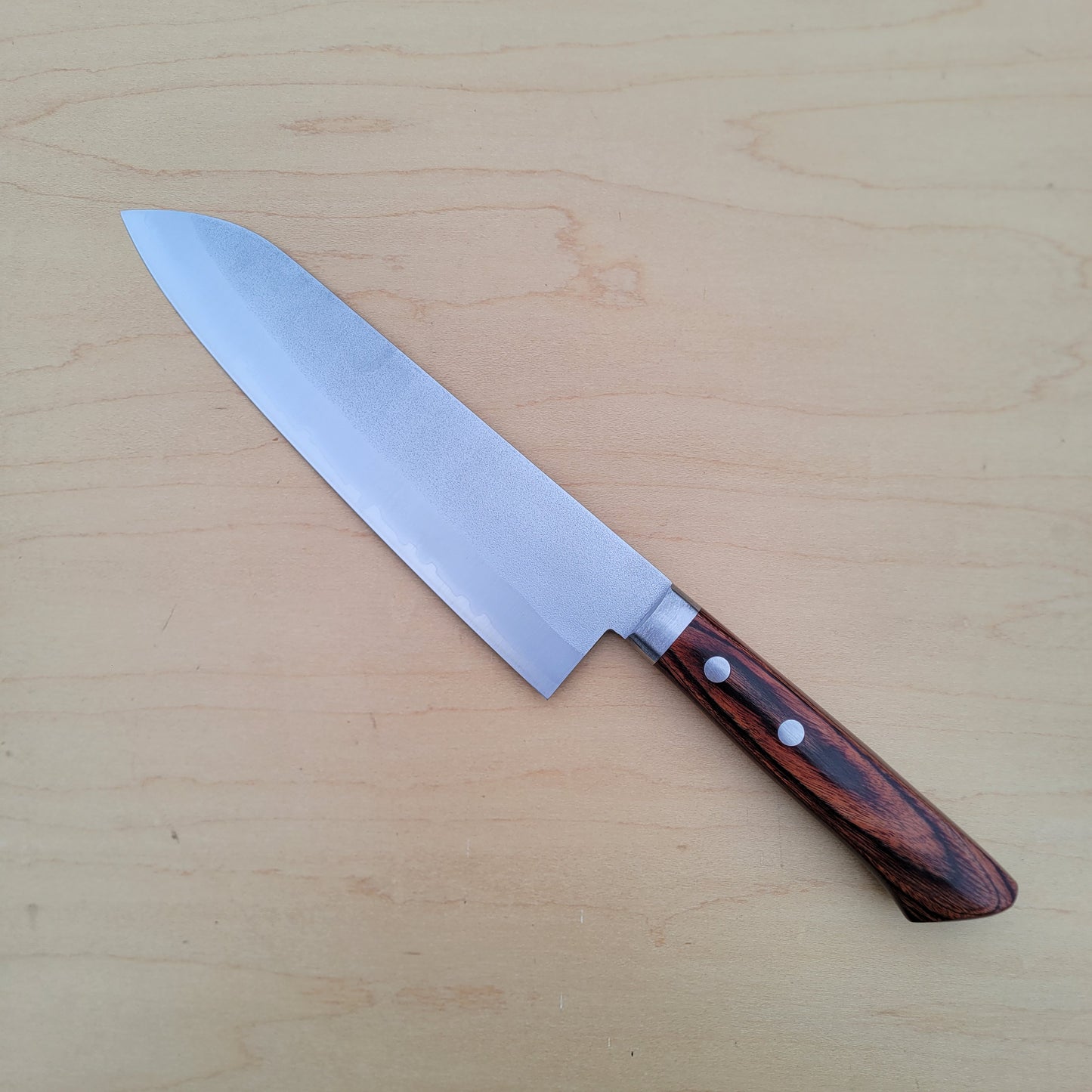 Masutani VG1 180mm Gyuto Nashiji Brown Handle