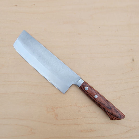 Masutani VG1 165mm Nakiri Nashiji Brown Handle