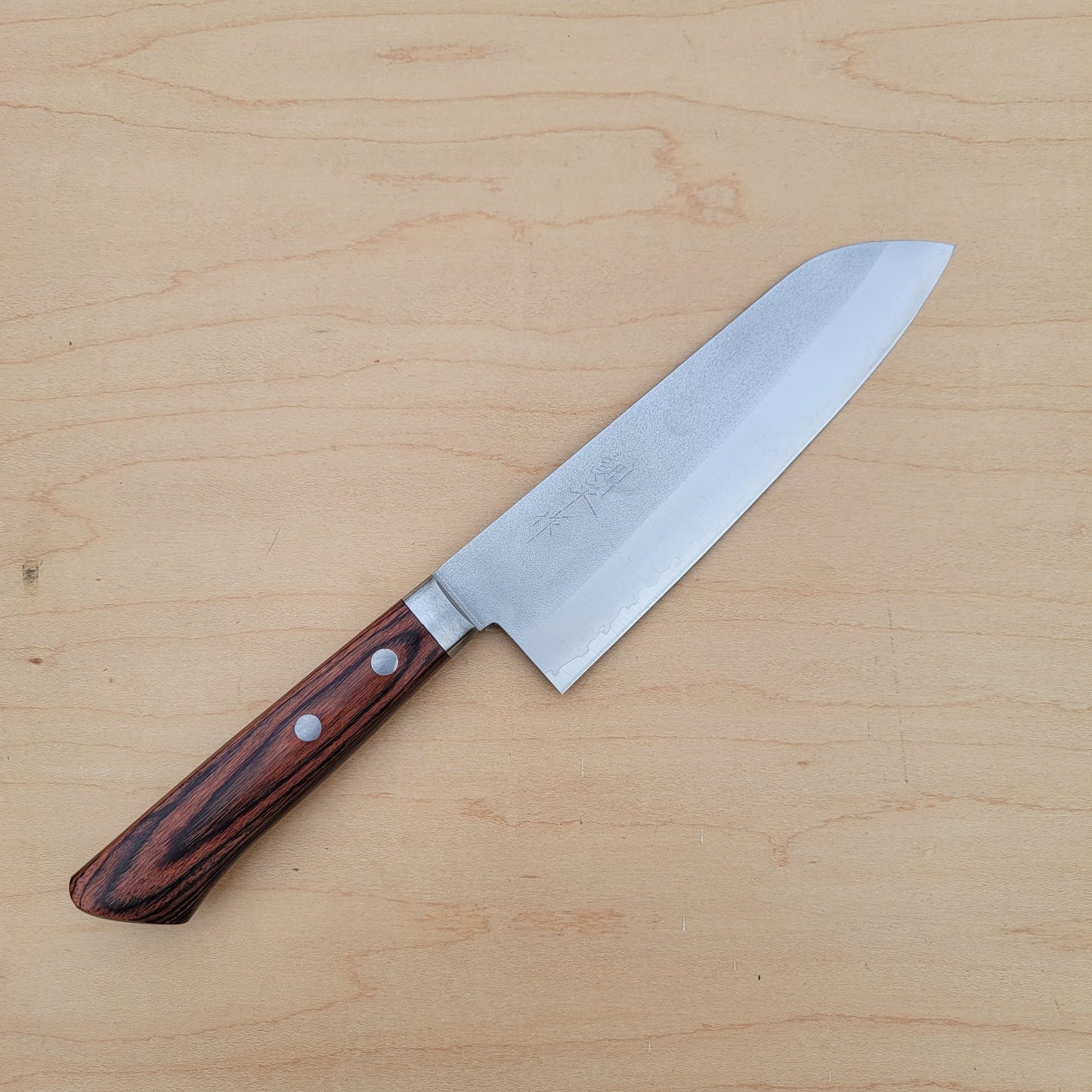 Masutani VG1 165mm Santoku Nashiji Brown Handle