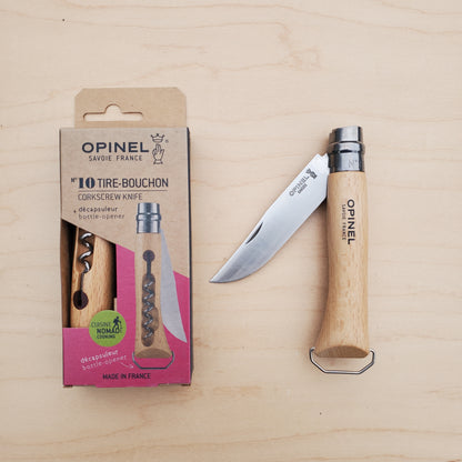 Opinel Corkscrew No. 10 Folding Knife