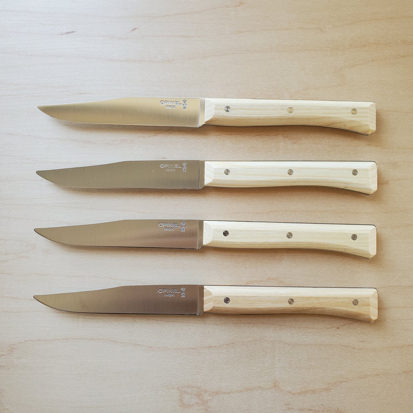 Opinel Facette Steak Knife Set of 4 - Ash