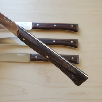 Opinel Facette Steak Knife Set of 4 - Dark Ash