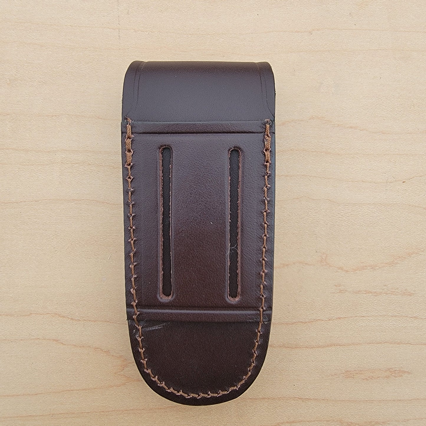 Pallares Leather Sheath Vertical for 12cm Folding Knife - Brown