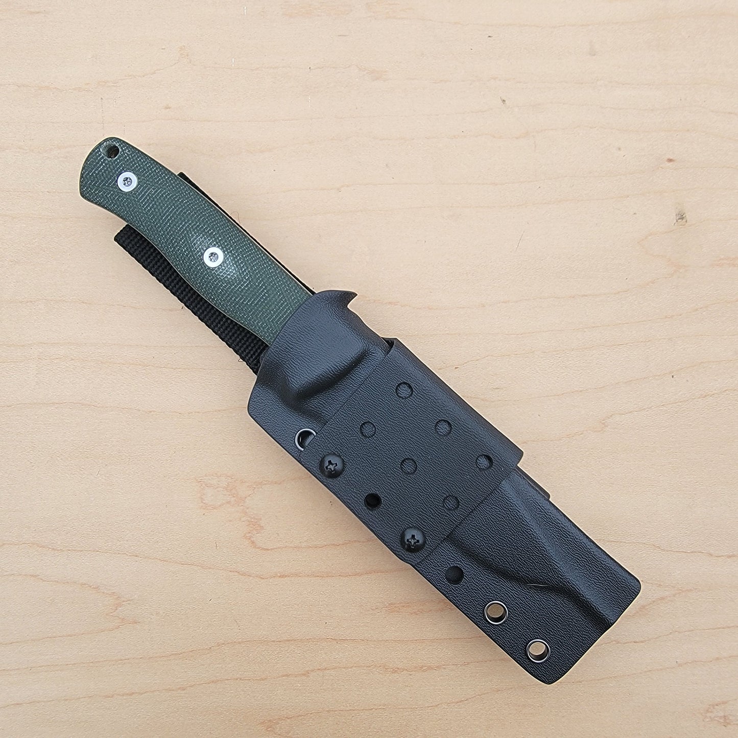 QSP Bison V2 Fixed Blade - Green Micarta