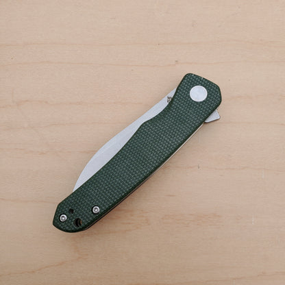 QSP Otter Linerlock - Green Micarta
