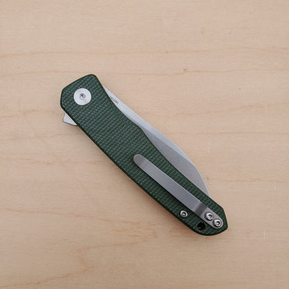 QSP Otter Linerlock - Green Micarta