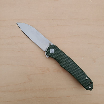 QSP Otter Linerlock - Green Micarta