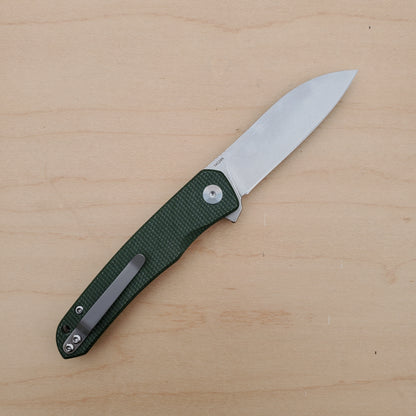 QSP Otter Linerlock - Green Micarta