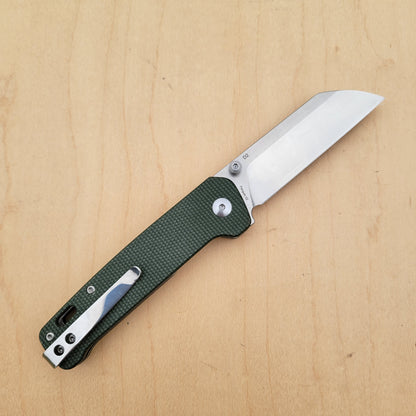 QSP Penguin V2 Green Micarta Liner Lock