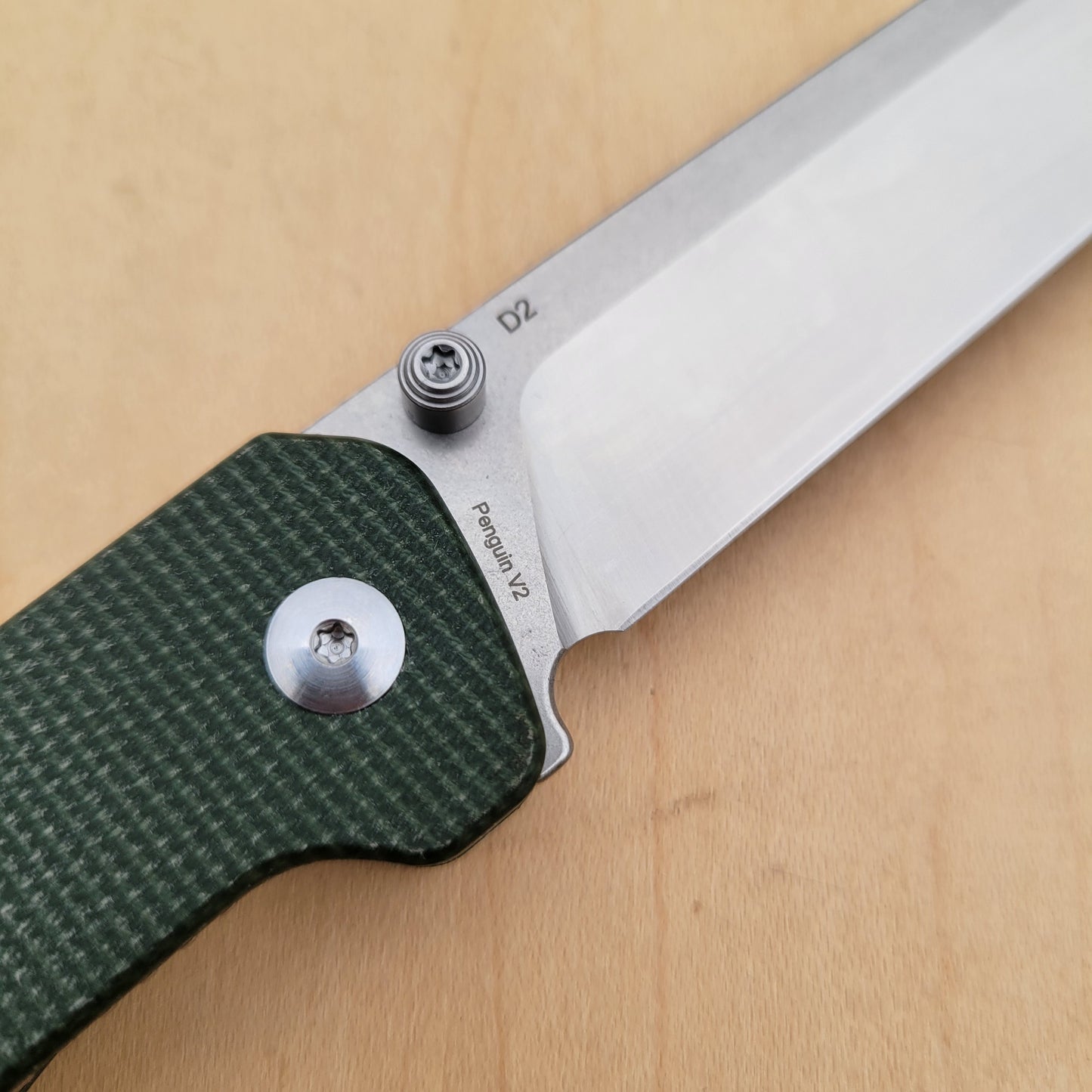 QSP Penguin V2 Green Micarta Liner Lock