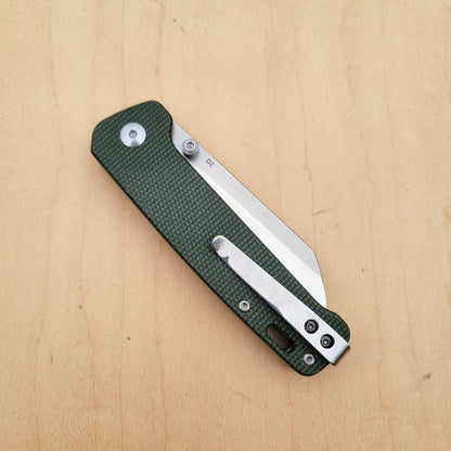 QSP Penguin V2 Green Micarta Liner Lock