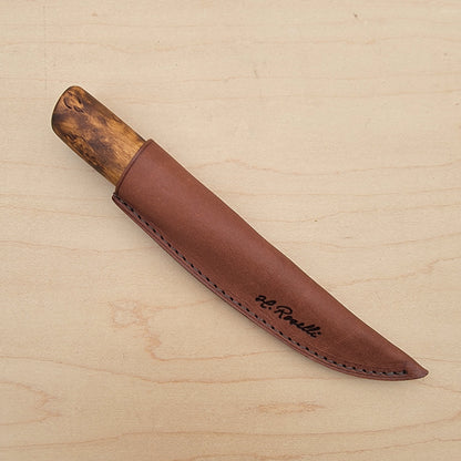 Roselli Carving Knife Short Blade R113 - Stained Curly Birch