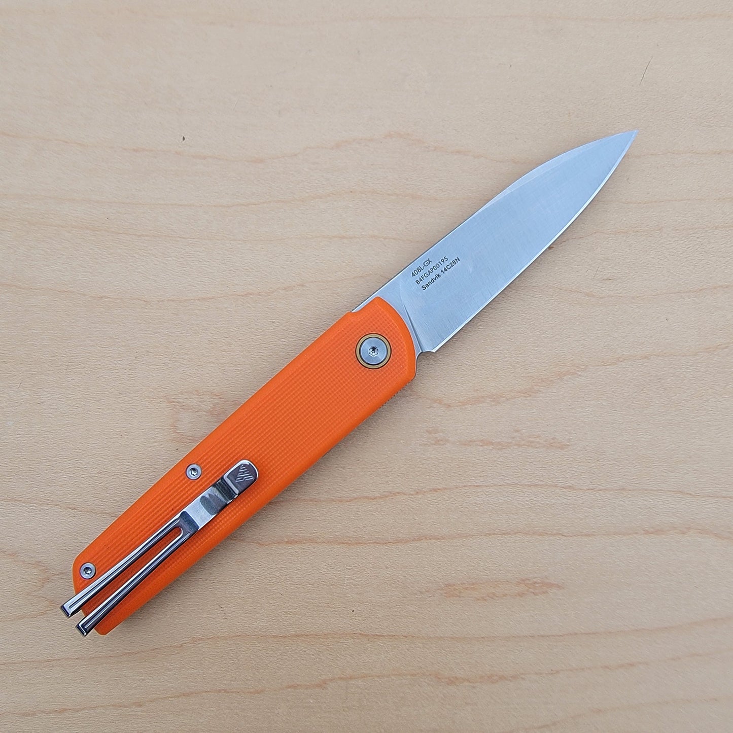 SRM Qrick Linerlock Green/Orange G10