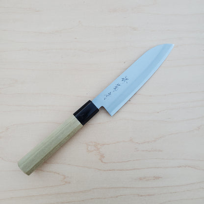 Sakai Kikumori Aogami Super Warikomi 140mm Santoku