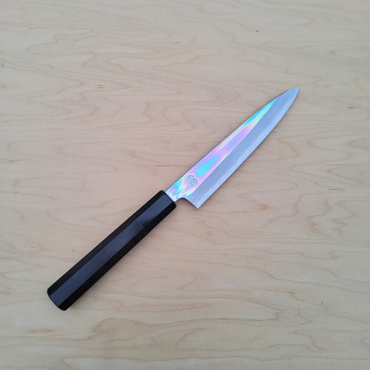 Sakai Kikumori Choyo Petty 150mm Shirogami - Ebony