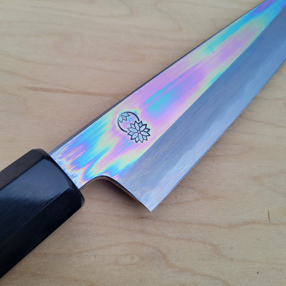 Sakai Kikumori Choyo Petty 150mm Shirogami - Ebony