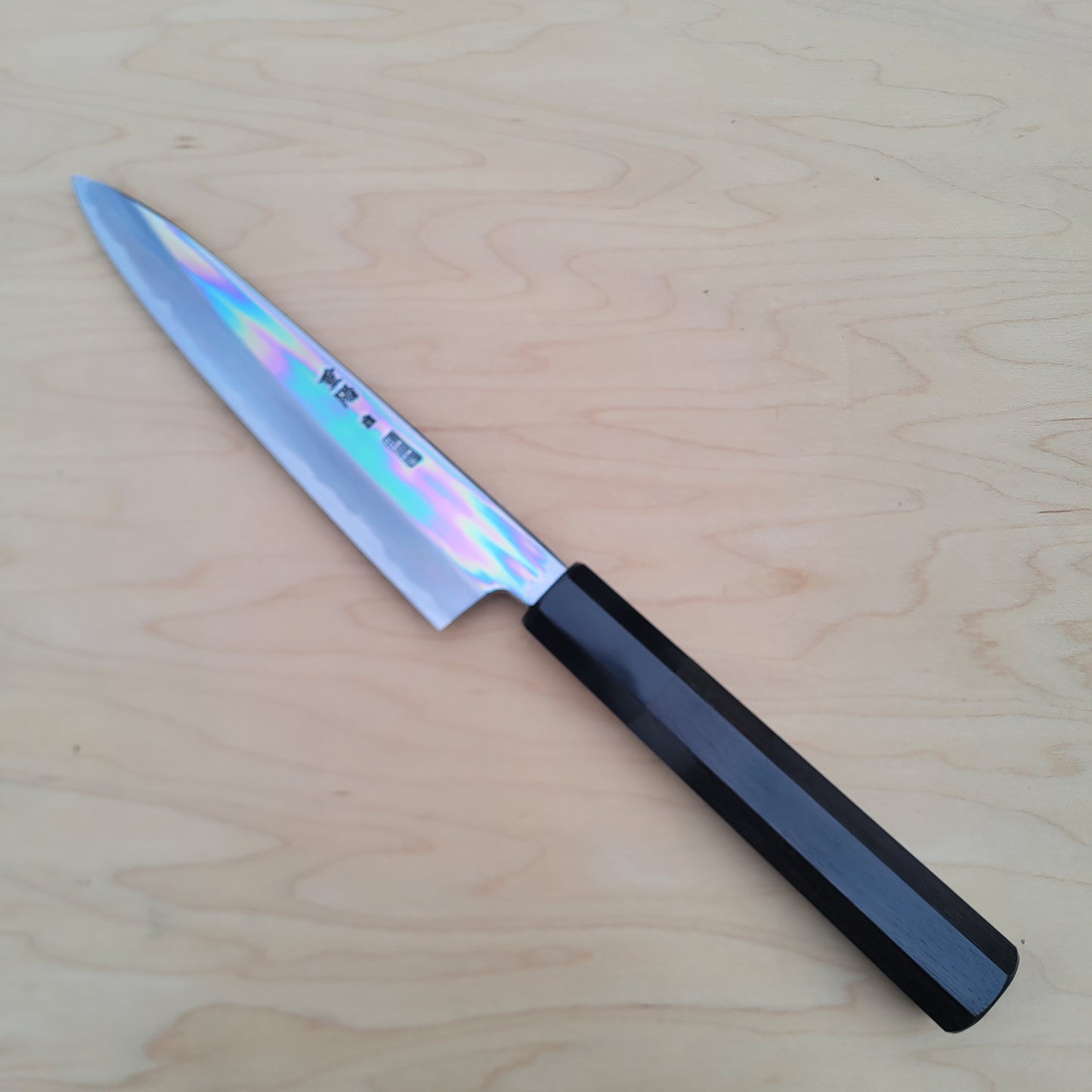 Sakai Kikumori Choyo Petty 150mm Shirogami - Ebony