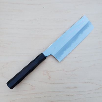 Sakai Kikumori Choyo Nakiri 180mm Shirogami - Ebony