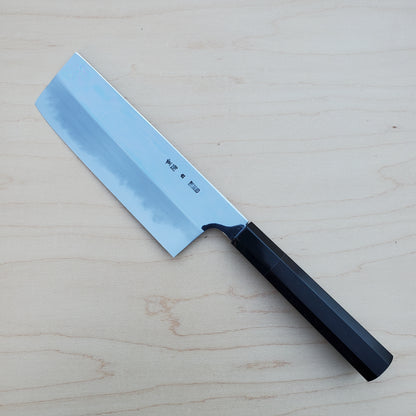 Sakai Kikumori Choyo Nakiri 180mm Shirogami - Ebony