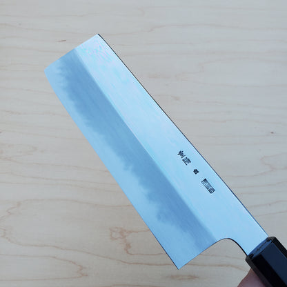 Sakai Kikumori Choyo Nakiri 180mm Shirogami - Ebony