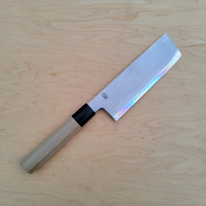 Sakai Kikumori Kikuzuki Gin 180mm Nakiri