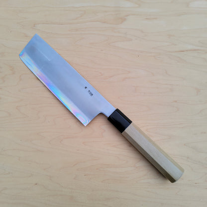 Sakai Kikumori Kikuzuki Gin 180mm Nakiri