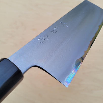 Sakai Kikumori Nakagawa Bokashi 180mm Nakiri - White 1 Stainless Clad