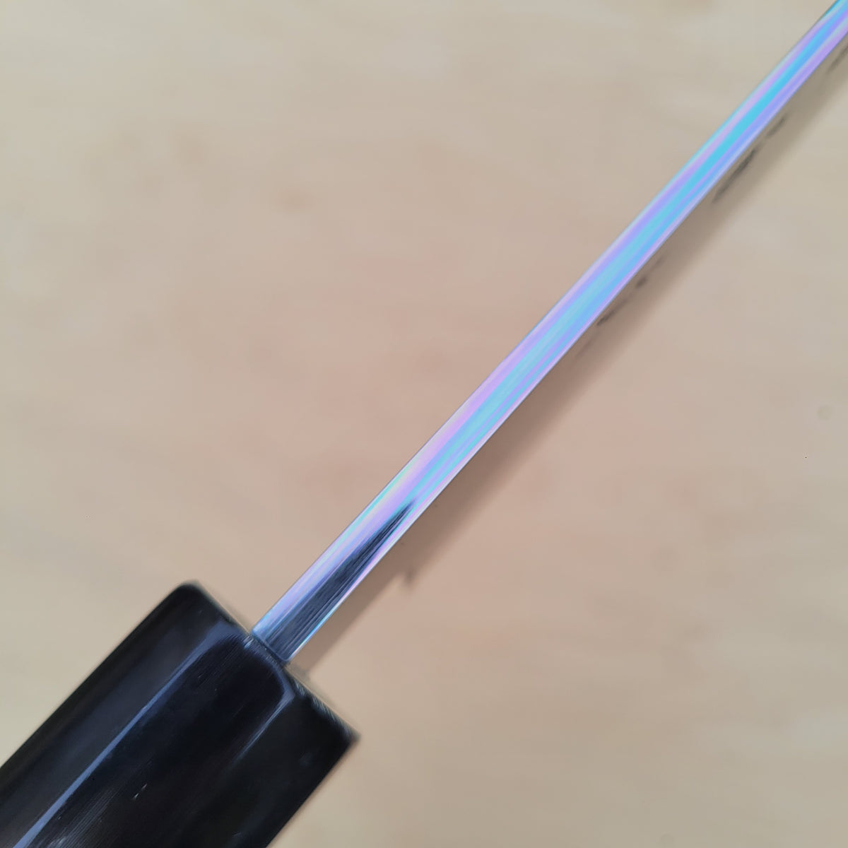 Sakai Kikumori Nakagawa Bokashi 180mm Nakiri - White 1 Stainless Clad