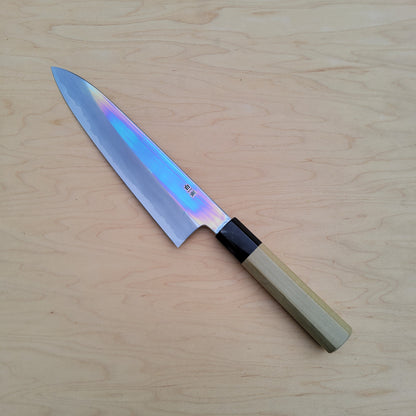 Sakai Kikumori Nakagawa Kyomen 210mm Gyuto - White 1 Stainless Clad