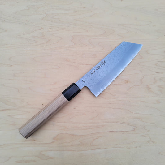 Sakai Kikumori VG10 Tsuchime 140mm Bunka - Walnut