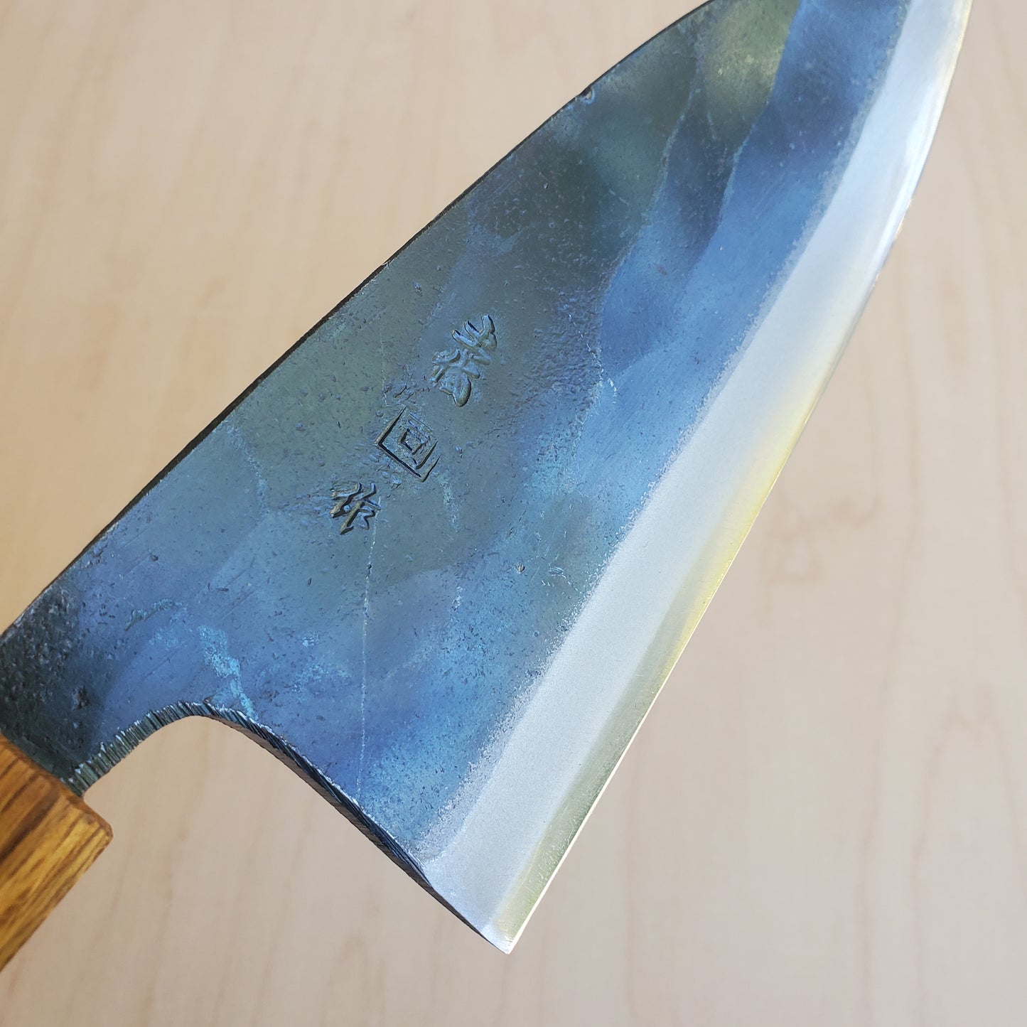 Tosa Tsukasa 165mm Ryo Deba - Shirogami 1 - Oak