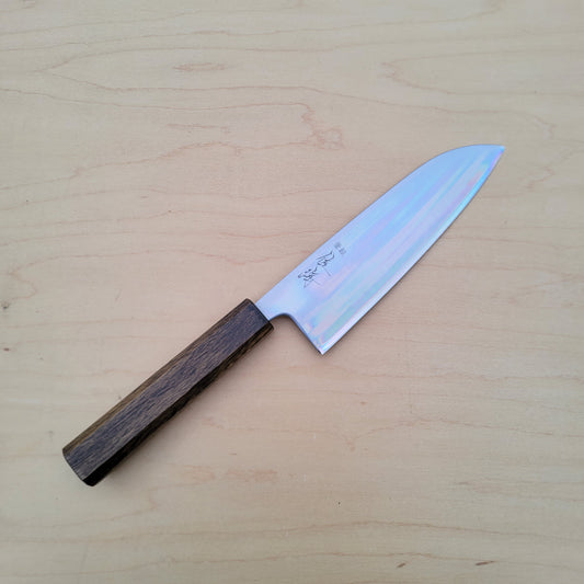 Touroku Sakai Blue Super 165mm Santoku - Migaki