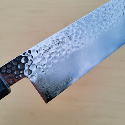 Touroku Sakai Kirameki 160mm Nakiri - 69 Layer Damascus Tsuchime