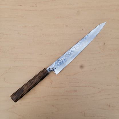 Tsunehisa 440C 240mm Sujihiki Polished Damascus