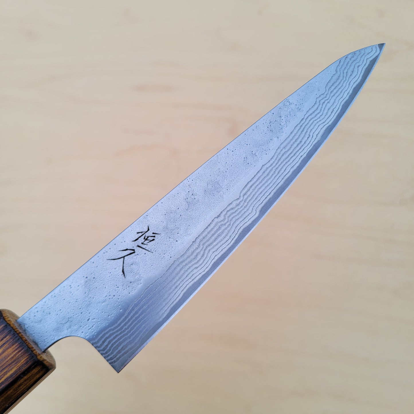 Tsunehisa 440C 135mm Petty Damascus Nashiji