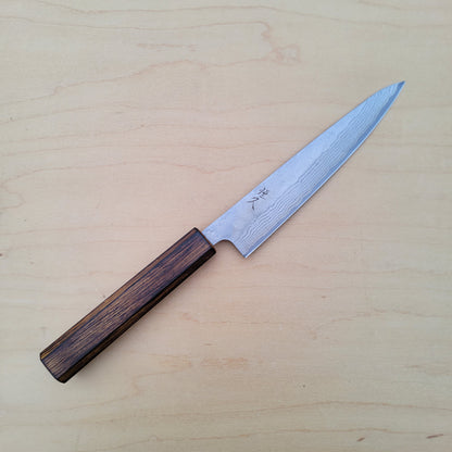 Tsunehisa 440C 150mm Petty Damascus Nashiji