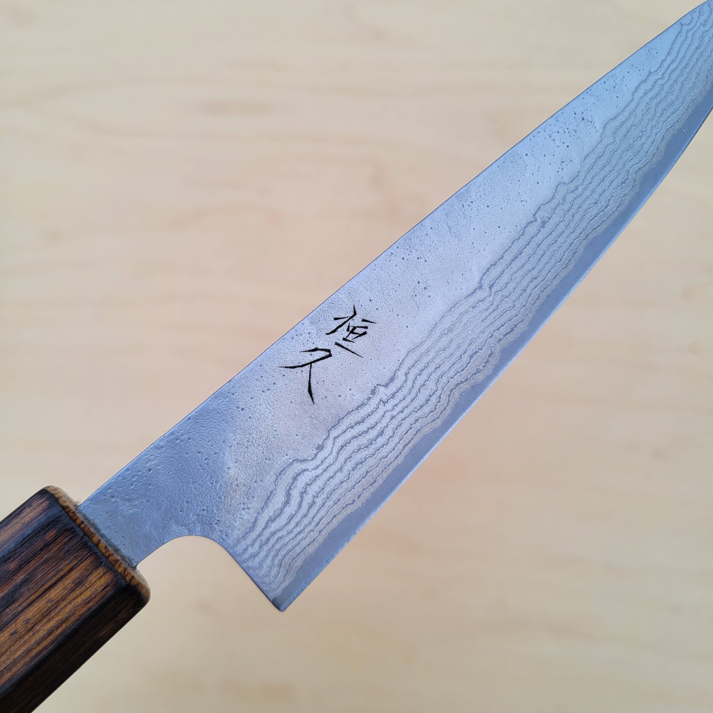 Tsunehisa 440C 150mm Petty Damascus Nashiji