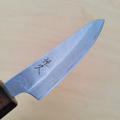 Tsunehisa 440C 80mm Petty Damascus Nashiji