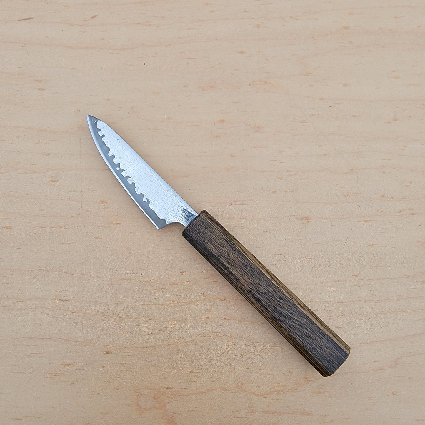 Tsunehisa VG10 80mm Petty Nickel Damascus Oak