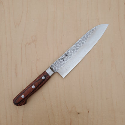 Tsunehisa VG10 180mm Santoku Tsuchime Damascus