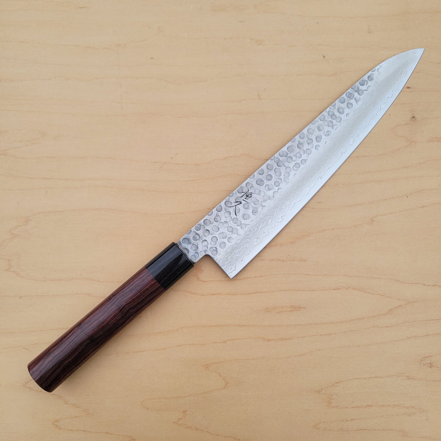 Tsunehisa VG10 240mm Gyuto Tsuchime Damascus Rosewood