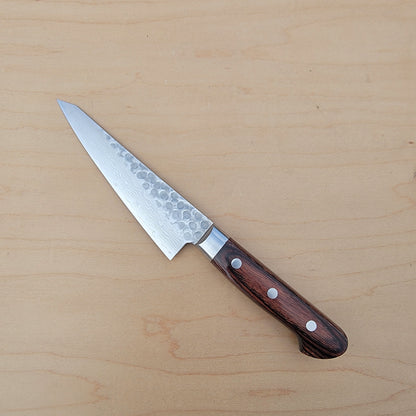 Tsunehisa VG10 145mm Honesuki Kaku Tsuchime Damascus