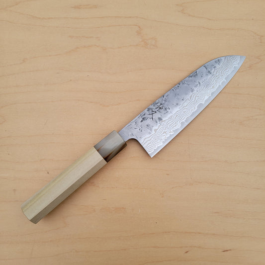 Tsunehisa Swedish Damascus Washiji 165mm Santoku