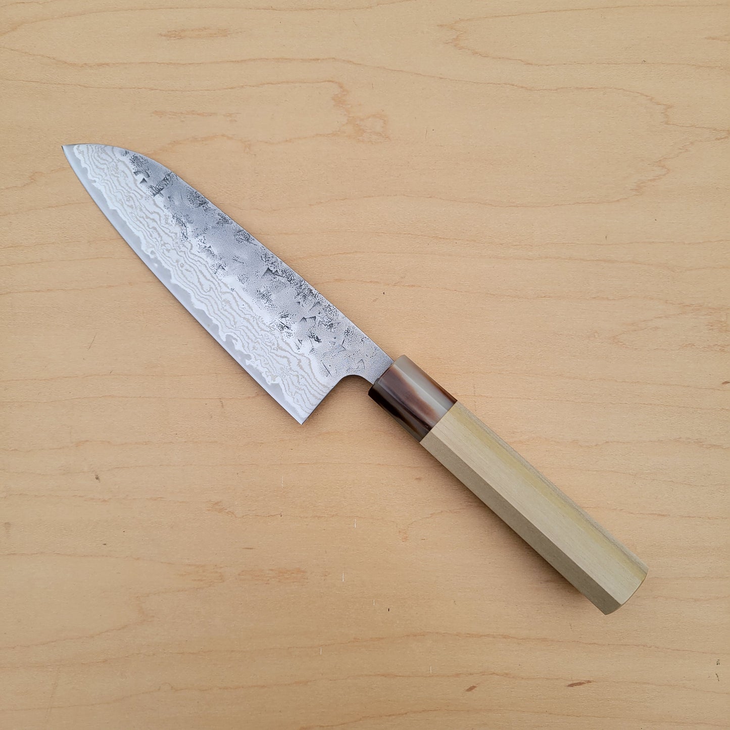 Tsunehisa Swedish Damascus Washiji 165mm Santoku