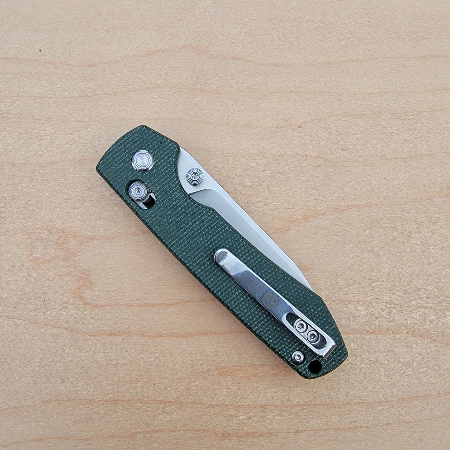 Vosteed Raccoon Crossbar lock - Green Micarta