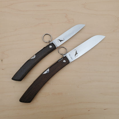 Windmuhlenmesser Ibex 100mm Ratchet Lock Carbon Smoked Oak