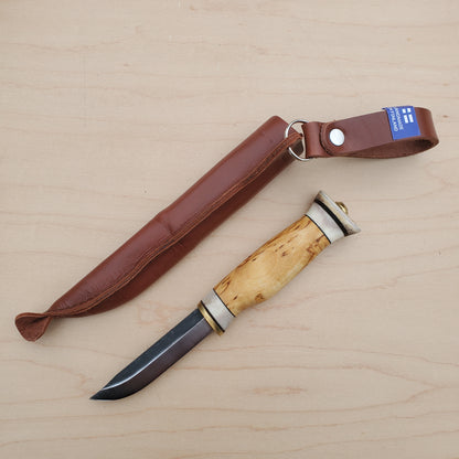 Wood Jewel Vuolu 3.25" Fixed Blade Curly Birch VP8