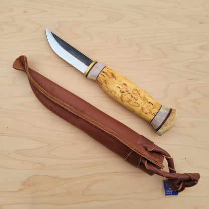 Wood Jewel 3" Carving Fixed Blade Curly Birch